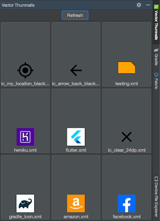 Android Studio Plugin - Vector Drawable Thumbnails