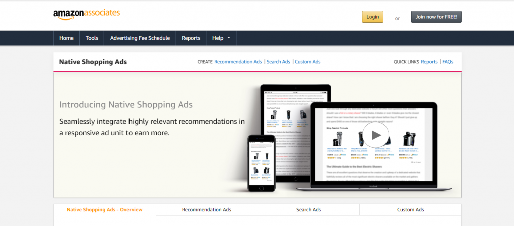 Amazon Native Shopping Ads