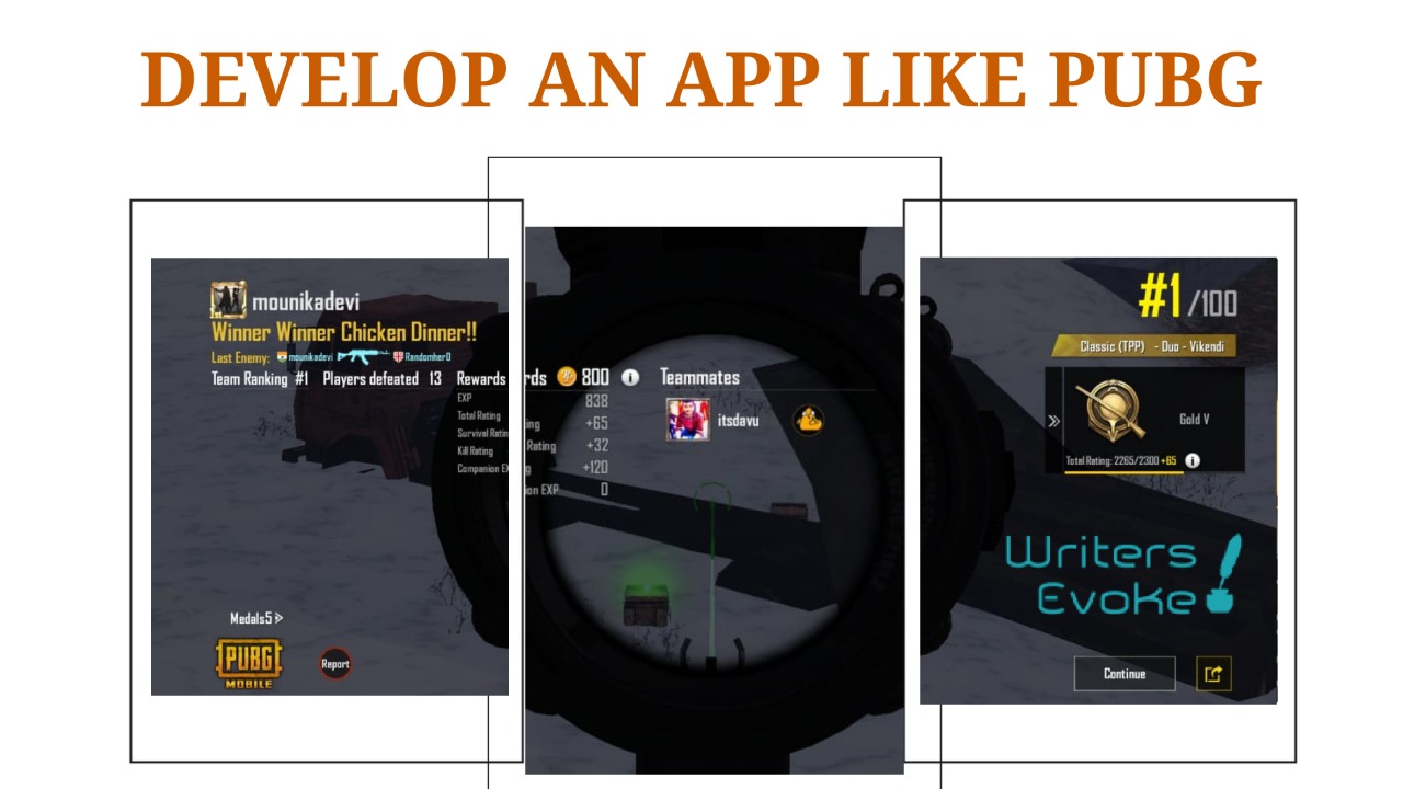 develop an app like PUBG