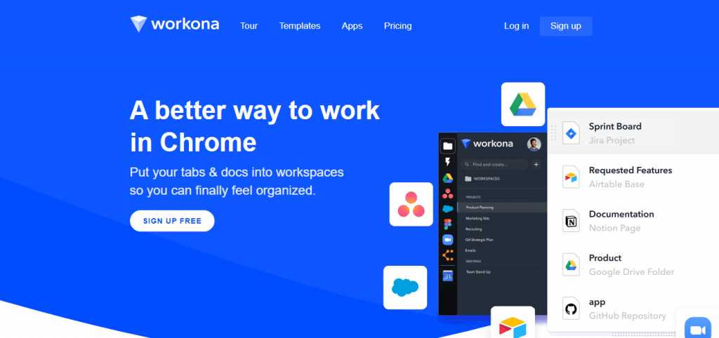 Workona Chrome extensions for content marketers