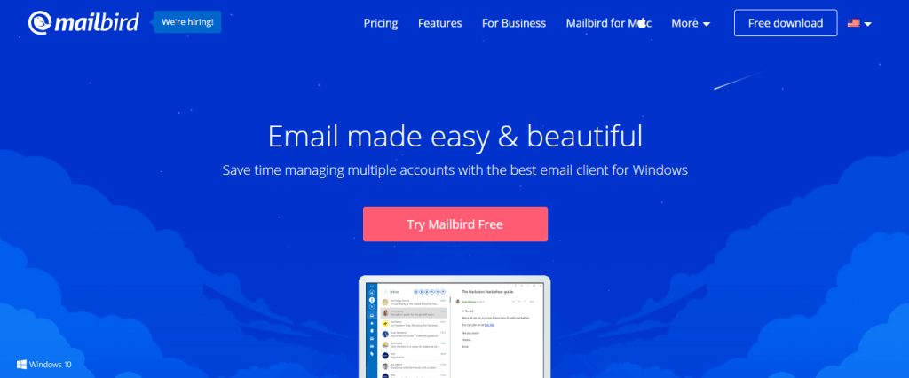 Mailbird - email client for Windows